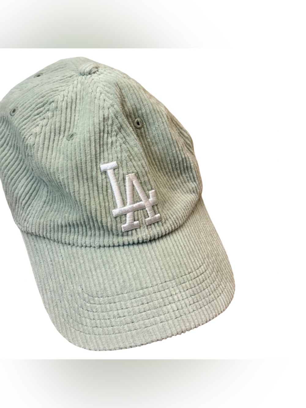 LA Dodgers Corduroy Hat Seafoam Mint Green -47 Brand - Picture 4 of 8